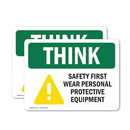 Signmission 10 in Height, 14 in Width, Vinyl Decal, Rectangle OS-2PACK-TS-D-1014-L-11865